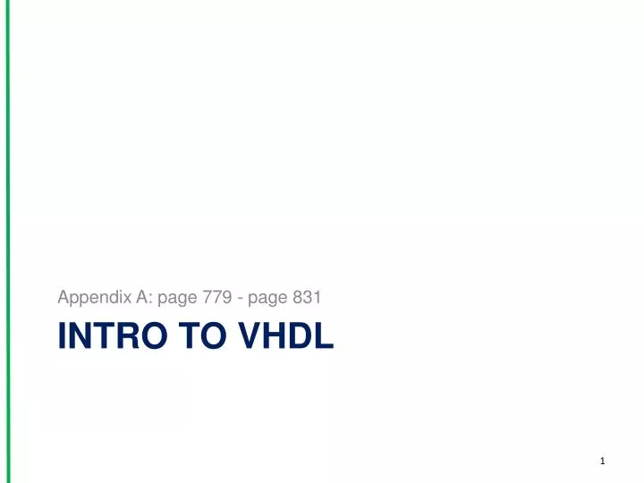 intro to vhdl