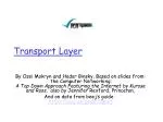 Transport Layer - slide 1