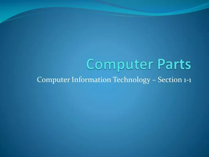 Major Computer Parts. - ppt video online download