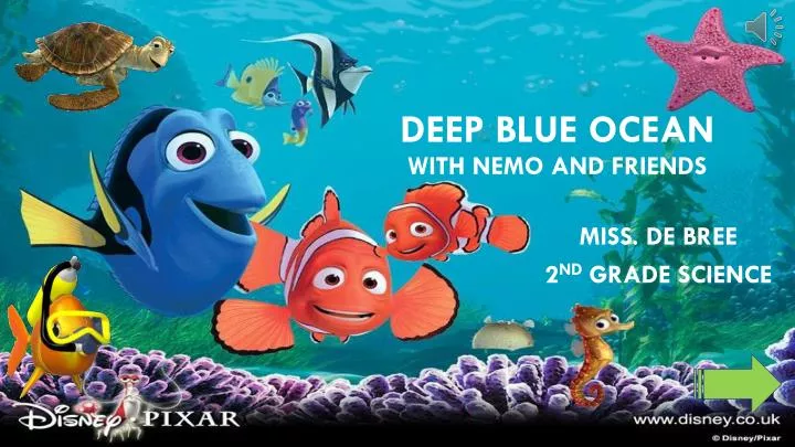 deep blue ocean with nemo and friends