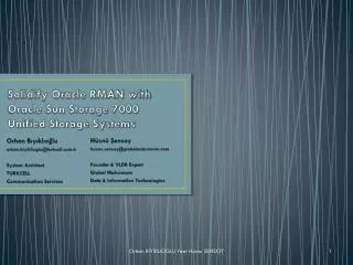 Solidify Oracle RMAN with Oracle Sun Storage 7000 Unified Storage Systems