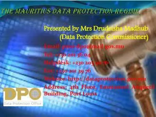 The Mauritius Data Protection Regime