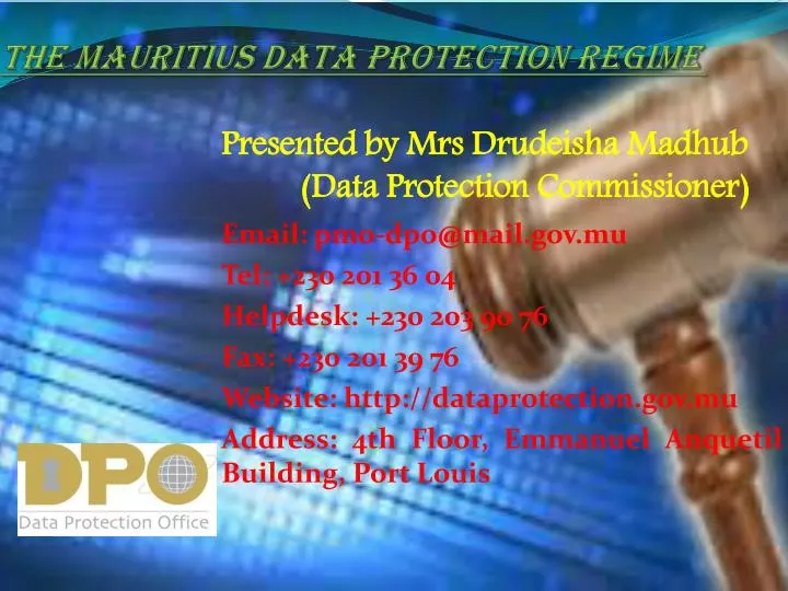 the mauritius data protection regime