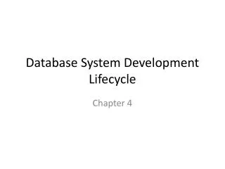 Database System Development Lifecycle