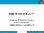 Data Mining and OLAP - slide 1