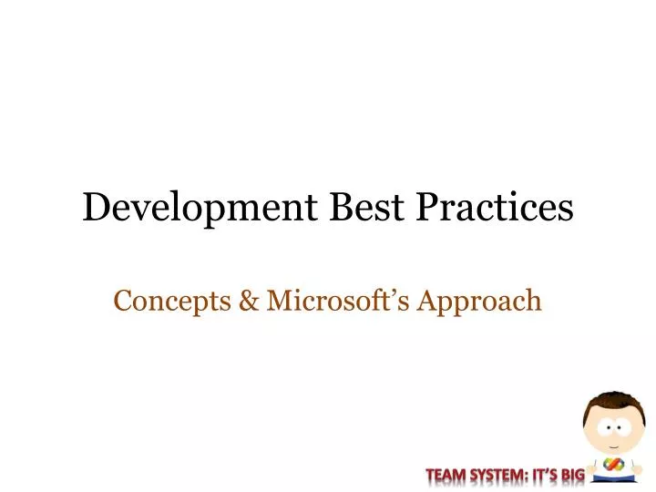 development best practices