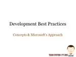 Development Best Practices - slide 1