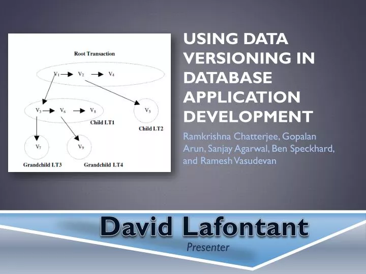 using data versioning in database application development