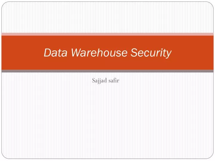 data warehouse security