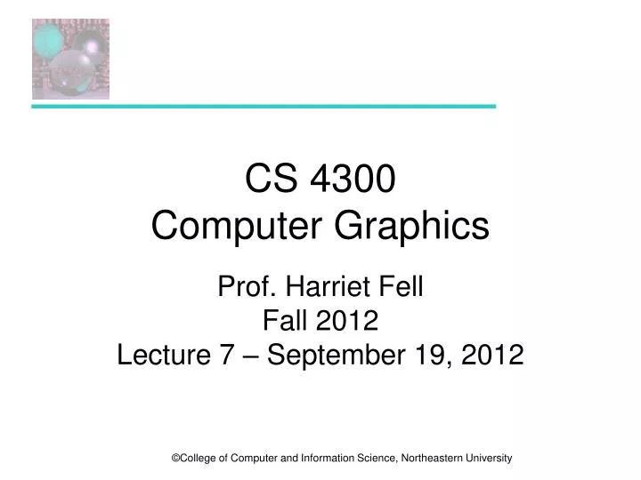 cs 4300 computer graphics