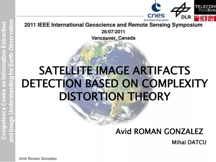 satellite image artifacts detection based on complexity distortion theory