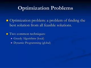 Optimization Problems