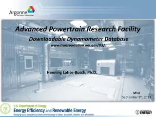 Advanced Powertrain Research Facility