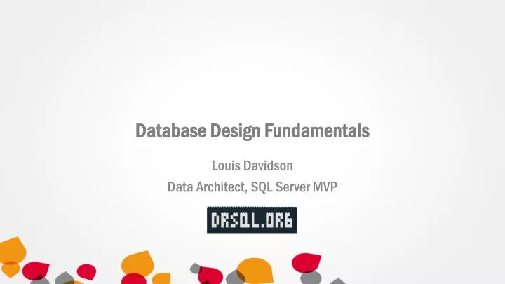 database design fundamentals