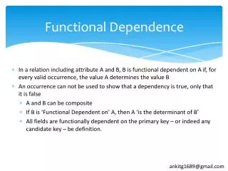 Functional Dependence