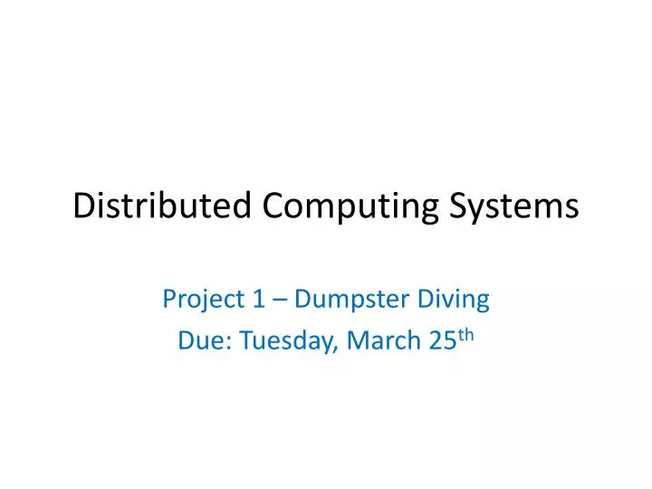 distributed computing systems