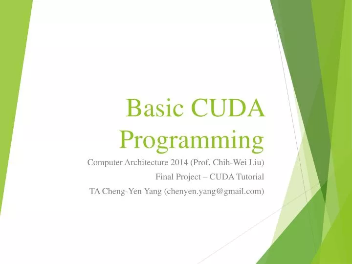 basic cuda programming