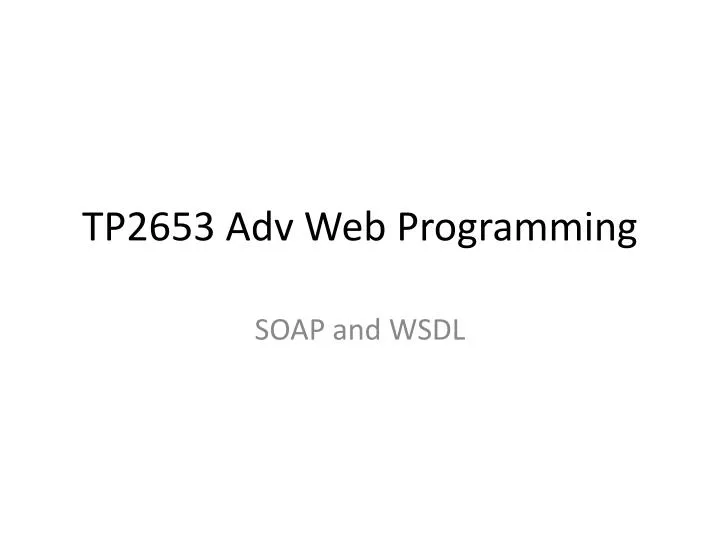tp2653 adv web programming