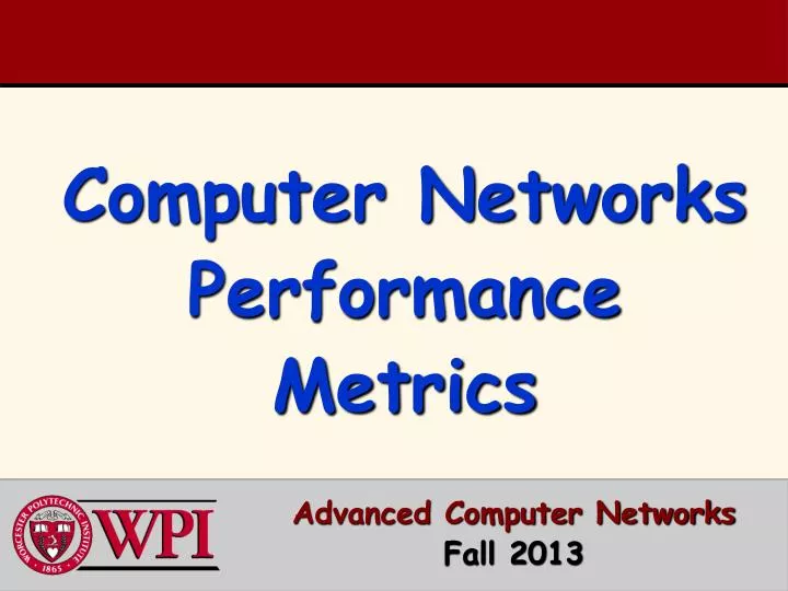 advanced computer networks fall 2013