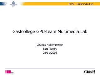 Gastcollege GPU-team Multimedia Lab