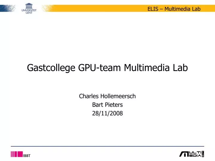 gastcollege gpu team multimedia lab