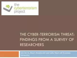 The cyber-terrorism threat: findings from a survey of researchers