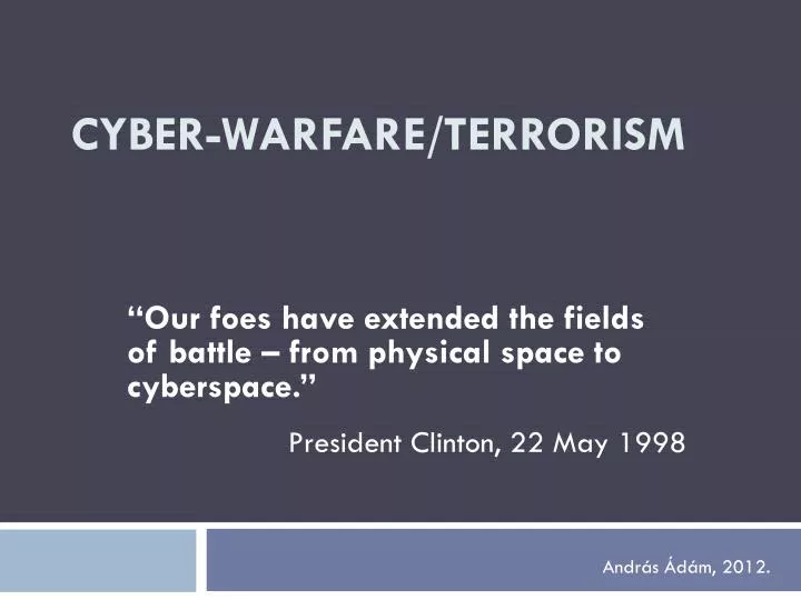 cyber warfare terrorism