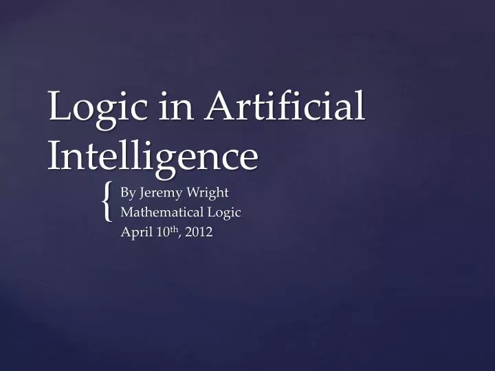 logic in artificial intelligence