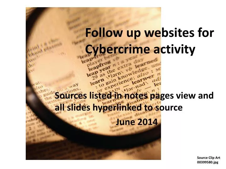 follow up websites for cybercrime activity