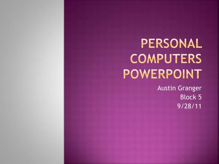 personal computers powerpoint