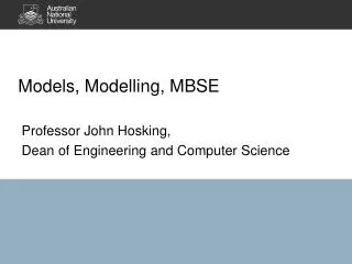 Models, Modelling , MBSE