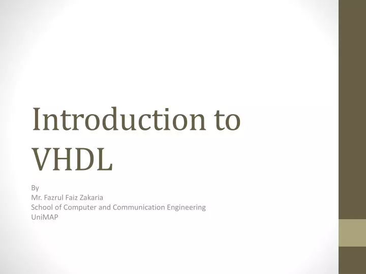 introduction to vhdl