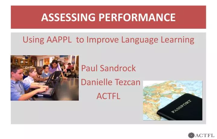 assessing performance