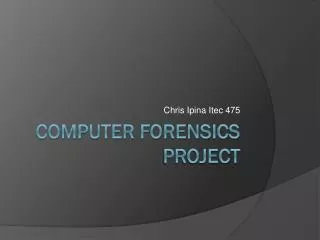 Computer forensics project
