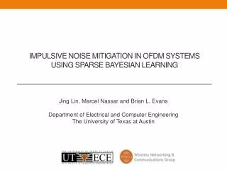 Impulsive noise mitigation in OFDM systems using sparse bayesian learning