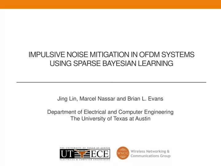 impulsive noise mitigation in ofdm systems using sparse bayesian learning