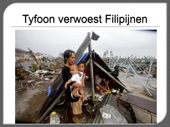 tyfoon verwoest filipijnen
