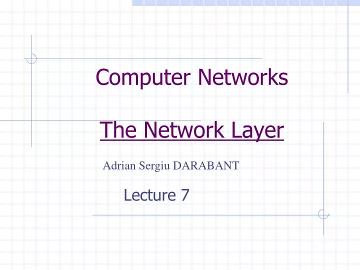 computer networks the network layer
