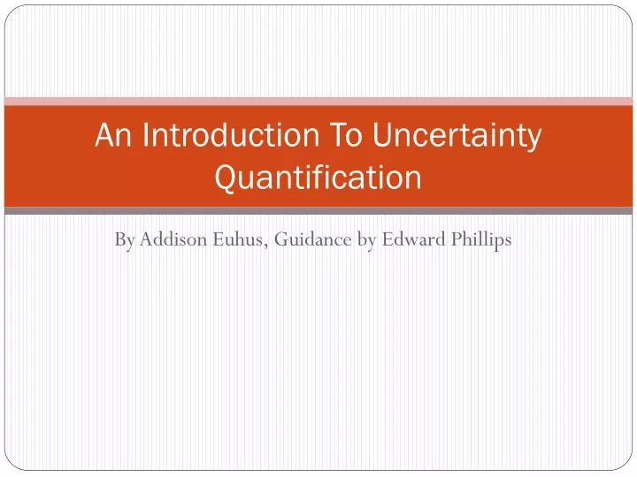 an introduction to uncertainty quantification