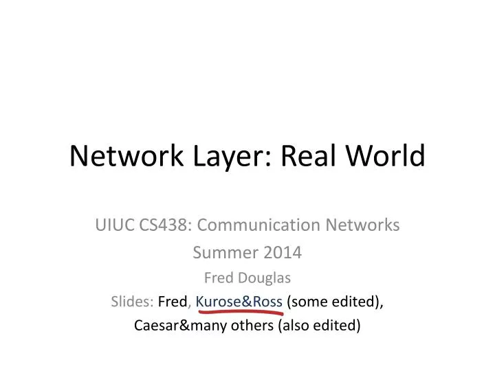network layer real world