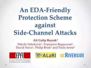 An EDA-Friendly Protection Scheme against Side -Channel Attacks
