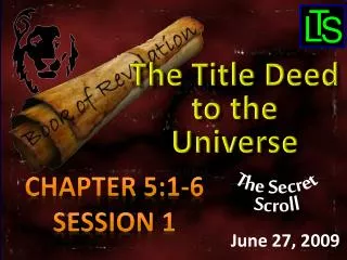 Chapter 5:1-6 Session 1