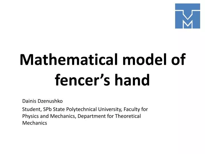 mathematical model of fencer s hand
