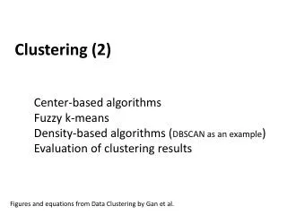 Clustering (2)