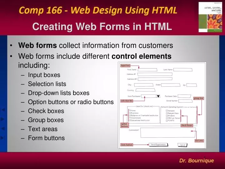 creating web forms in html