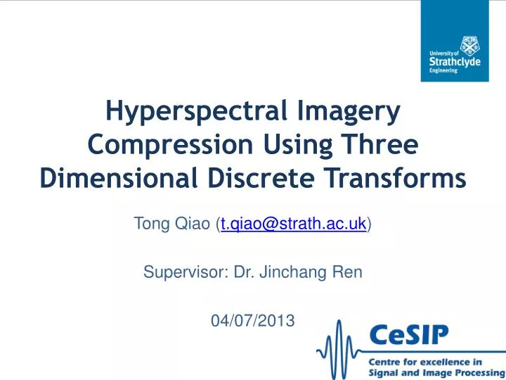 hyperspectral imagery compression using three dimensional discrete transforms