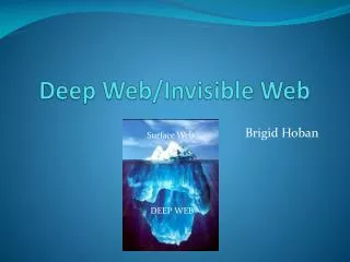 Deep Web/Invisible Web