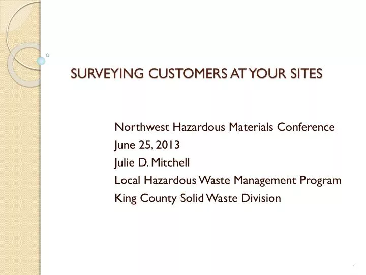 surveying customers at your sites