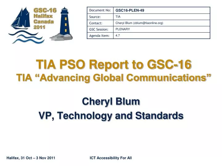 tia pso report to gsc 16 tia advancing global communications