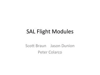 SAL Flight Modules